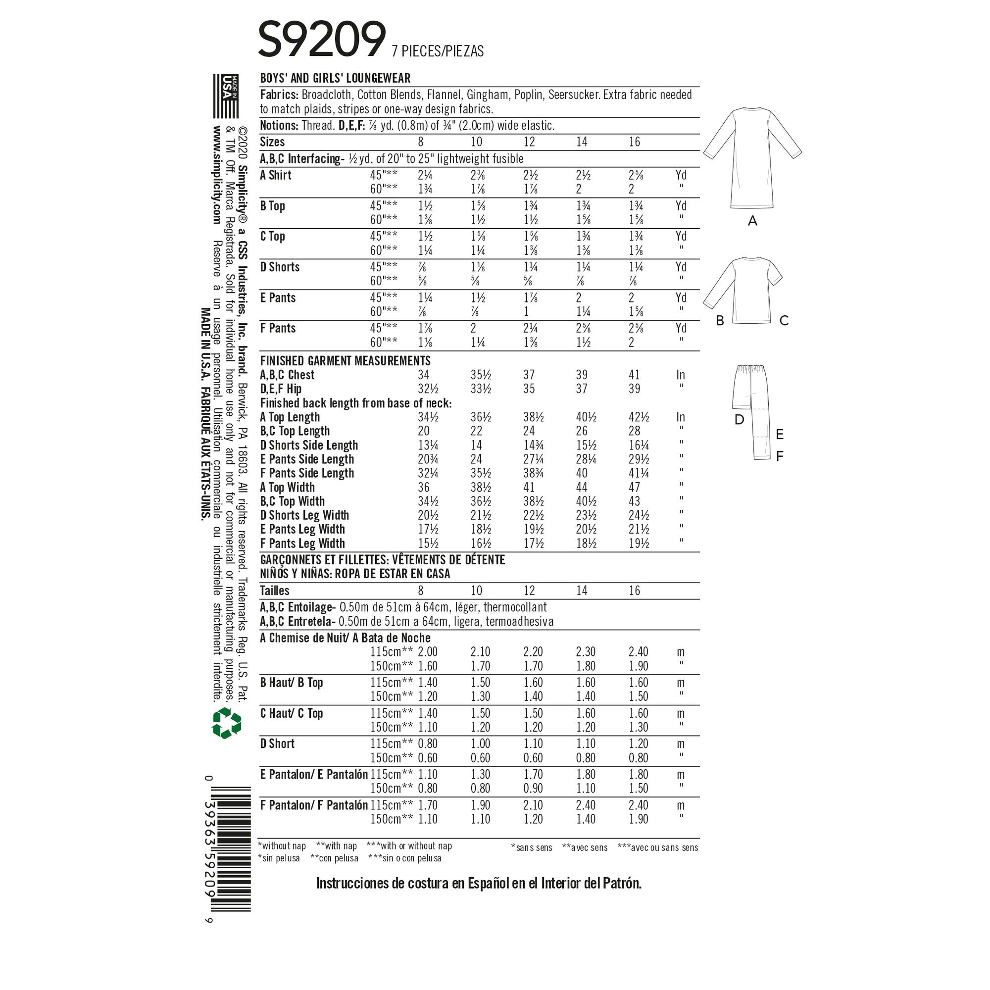 Simplicity® Pattern CS9209 (8-10-12-14-16)